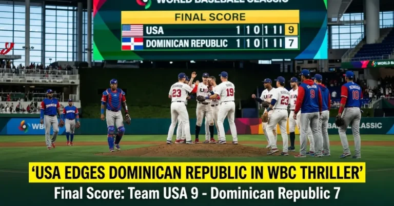 ⚾ USA 2, Dominican Republic 1: Team USA Survives a Classic Thriller to Reach the 2026 WBC Final